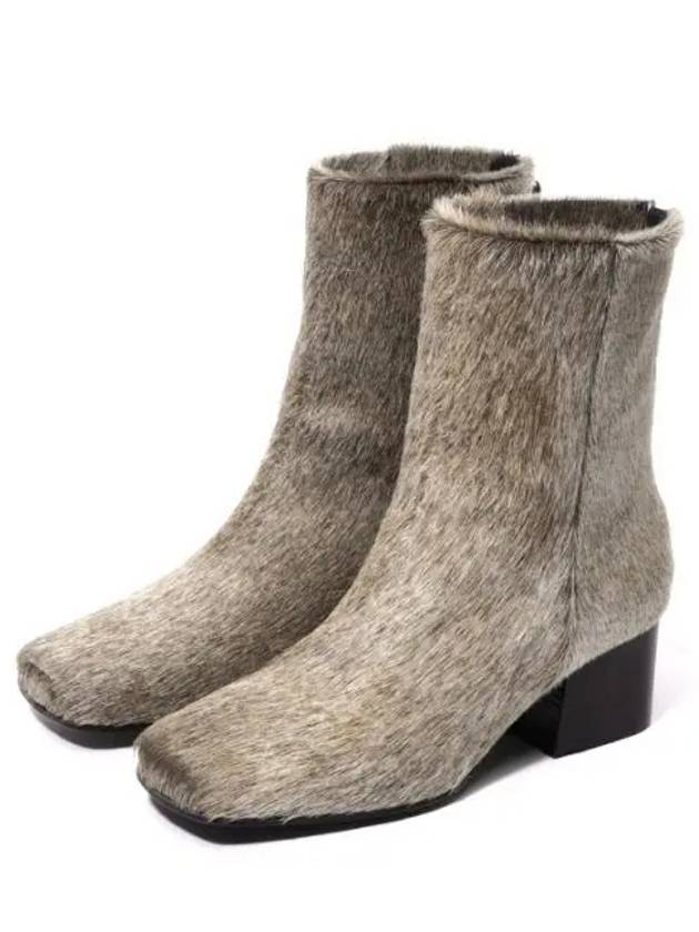 Leather Soft Boots Middle Boots Grey - LEMAIRE - BALAAN 1