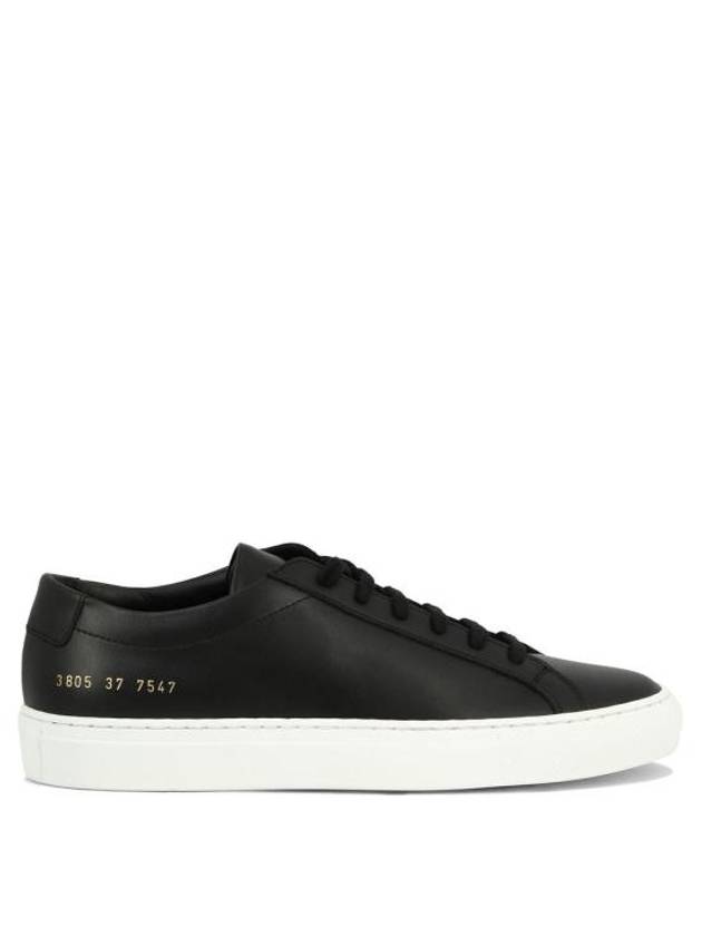 Achilles White Sole Low Top Sneakers Black - COMMON PROJECTS - BALAAN 2