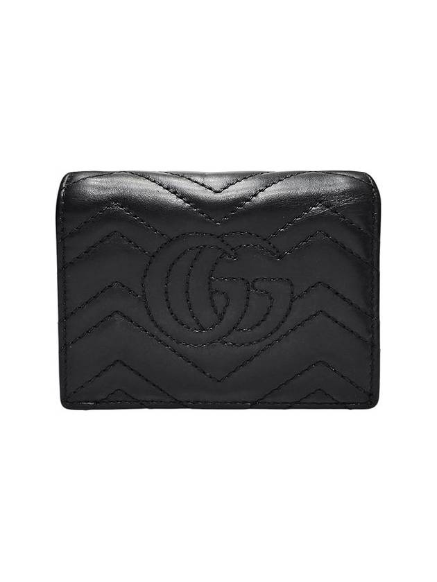 466492 GG Marmont Matelasse Black Card Case Half Wallet - GUCCI - BALAAN 2