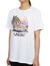 Zewel Print Cotton Short Sleeve T-Shirt White - ISABEL MARANT - BALAAN 5