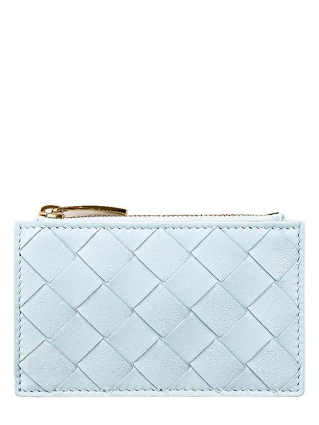 Intrecciato Zipper Coin Purse Teal Washed - BOTTEGA VENETA - BALAAN 2