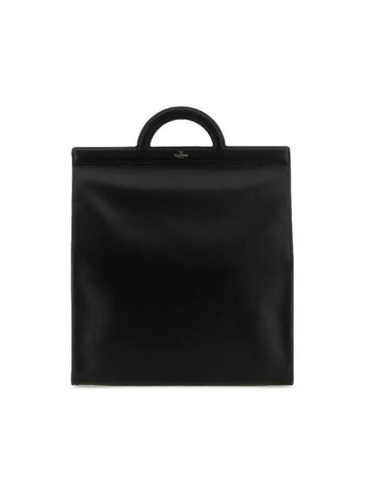 Logo leather tote bag 4Y0B0C64LYI 0NO - VALENTINO - BALAAN 1