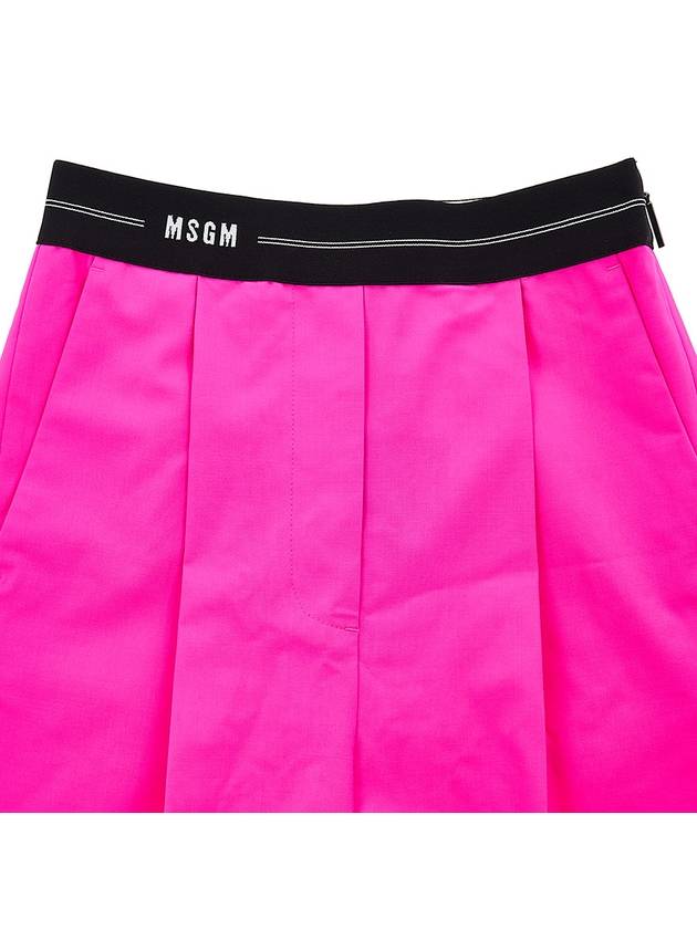 Logo Band Bermuda Shorts Pink - MSGM - BALAAN.