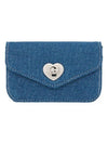 Heartlock compact business card card wallet denim - LE MASQUE - BALAAN 1