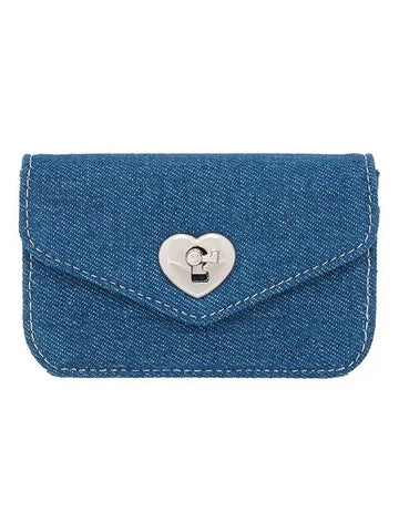 Heartlock compact business card card wallet denim - LE MASQUE - BALAAN 1