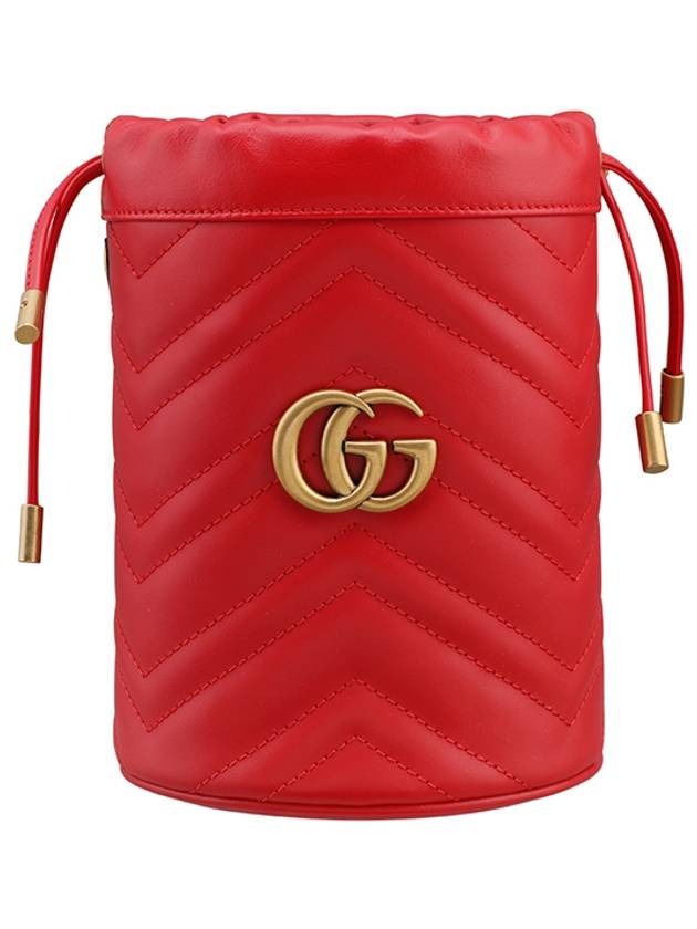 GG Marmont Matelasse Mini Bucket Bag Red - GUCCI - BALAAN 2