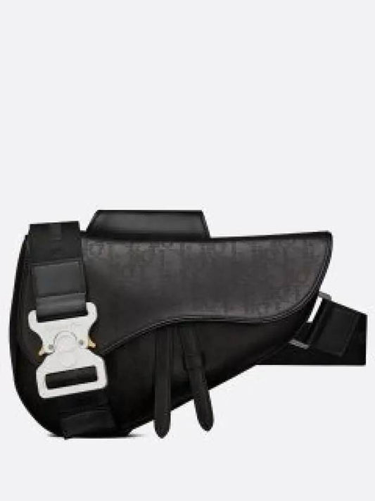 Oblique Galaxy Leather Saddle Bag Black - DIOR - BALAAN 2