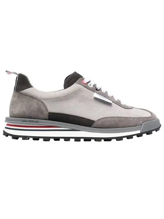 Suede Tech Runner Low Top Sneakers Grey - THOM BROWNE - BALAAN 2