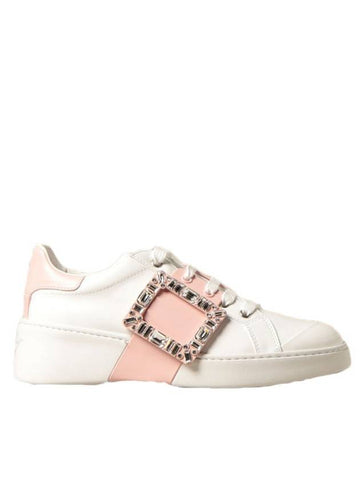 Viv' Skate Buckle Low Top Sneakers White Pink - ROGER VIVIER - BALAAN 1