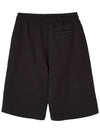 _WIDE ONE TUCK BERMUDA SWEAT SHORTS BLACK - THE GREEN LAB - BALAAN 10