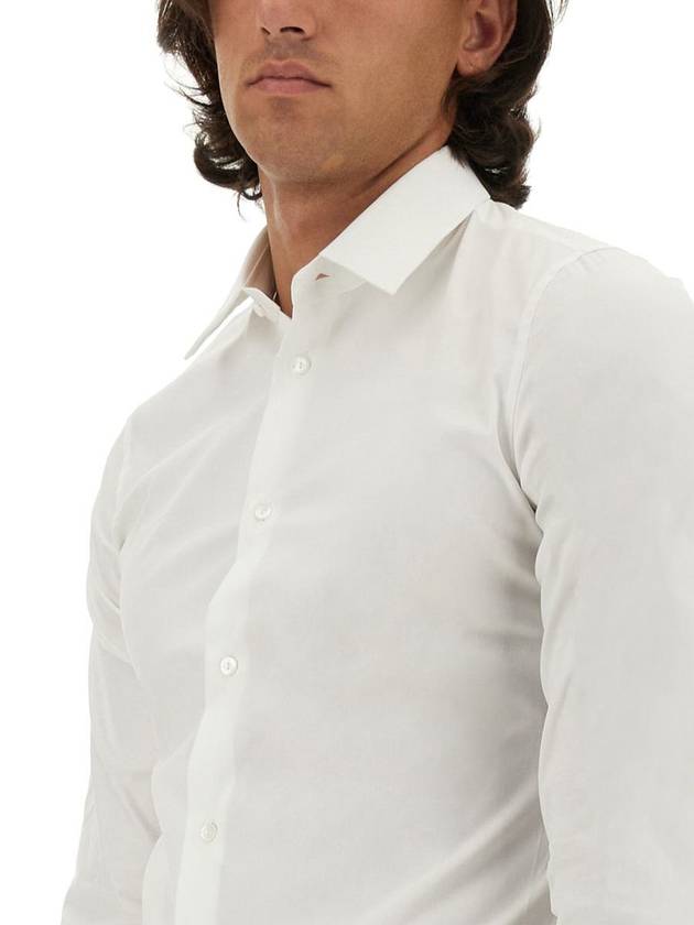 Stretch Cotton Poplin Long Sleeve Shirt White - GUCCI - BALAAN 5