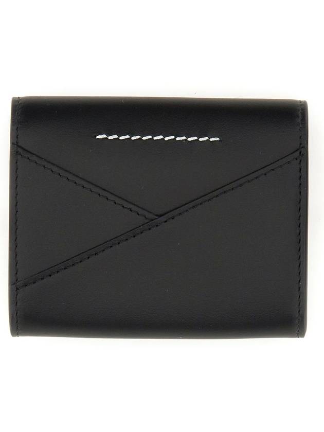 Japanese 6 Leather Card Wallet Black - MAISON MARGIELA - BALAAN 9