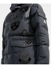 Men's Hyoseris Logo Patch Down Padding Black - MONCLER - BALAAN 4