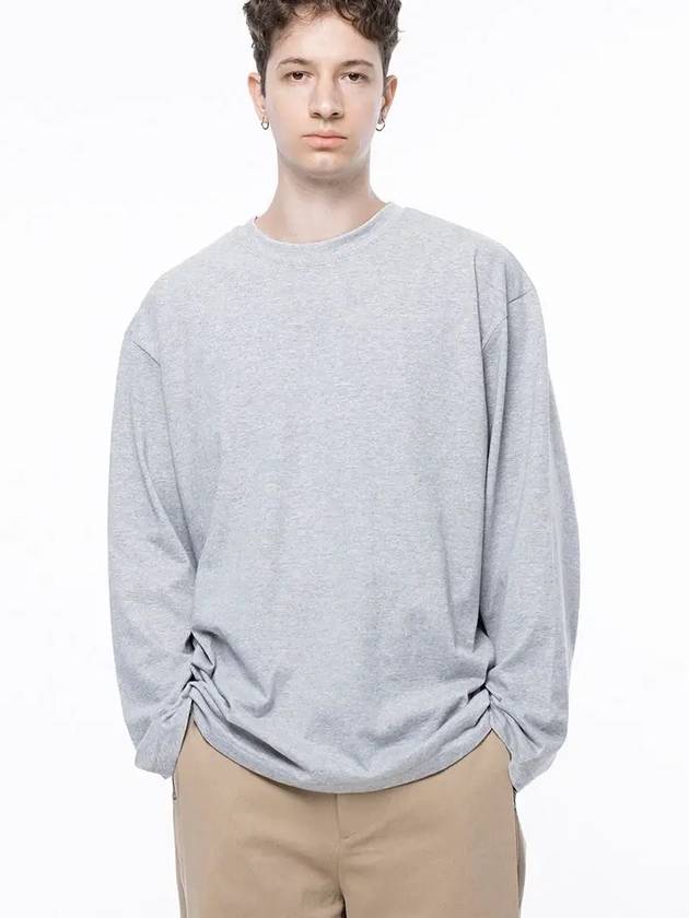 Men s M243TP01GR Clean Slit Long Sleeve T Shirt Gray - CHANCE'S NOI - BALAAN 7