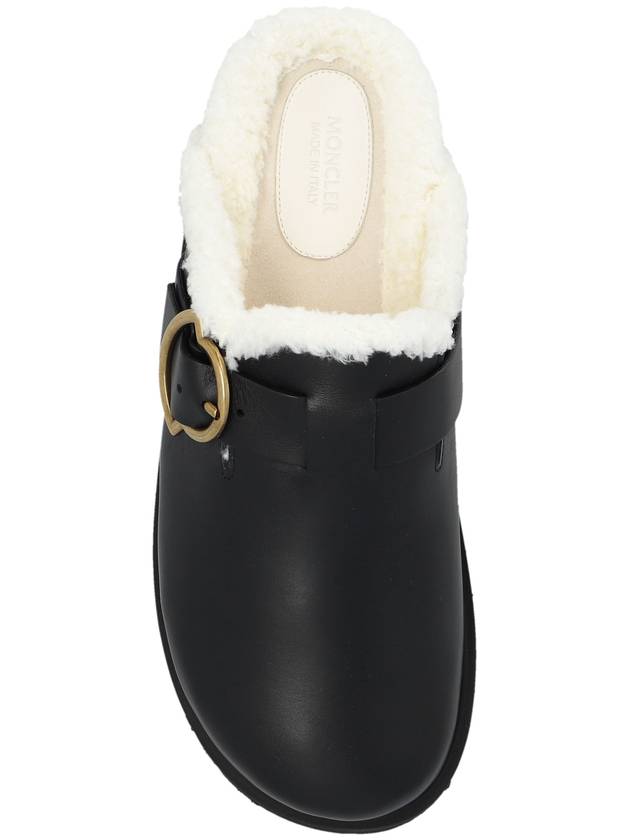 Leather Bell Mules Black - MONCLER - BALAAN 7