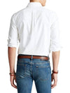 Embroidery Pony Oxford Long Sleeve Shirt White - POLO RALPH LAUREN - BALAAN 4