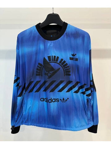 Crew Windbreaker Top HD4808 Blue MENS UK M JP XL - ADIDAS - BALAAN 1