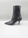 Leather Heel Middle Boots Black - GUCCI - BALAAN 5