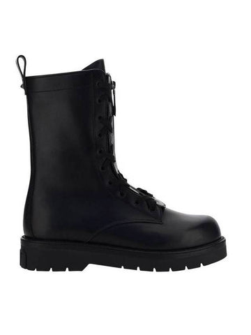 Combat Ankle Boots Black - VALENTINO - BALAAN 1