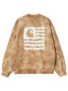 Chromo Cotton Sweatshirt Beige - CARHARTT WIP - BALAAN 3