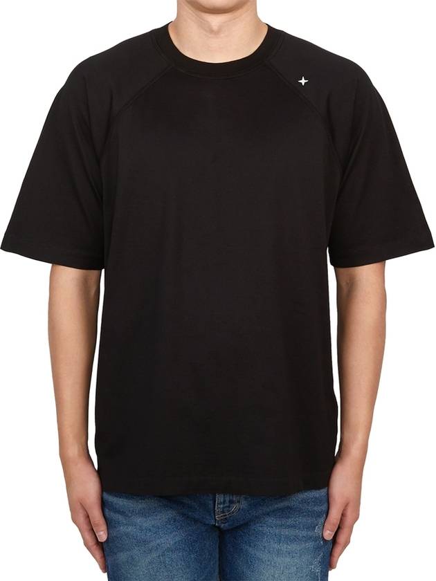 Stellina Cotton Short Sleeve T-Shirt Black - STONE ISLAND - BALAAN 2