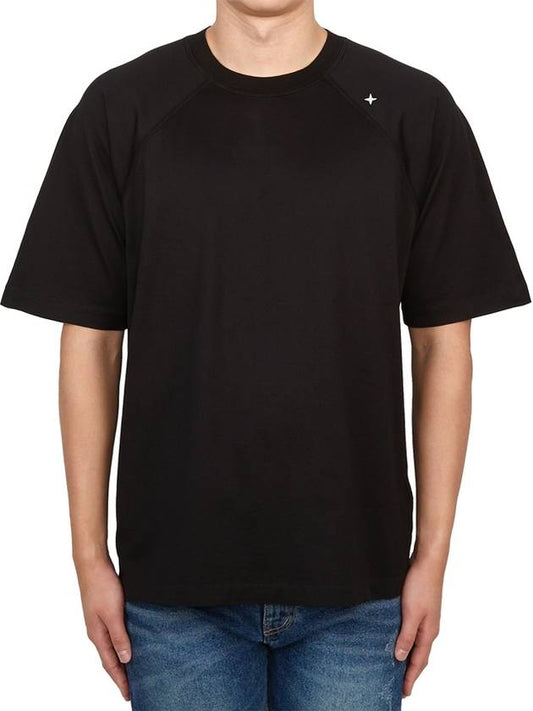 Stellina Cotton Short Sleeve T-Shirt Black - STONE ISLAND - BALAAN 2