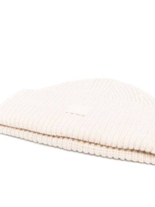 Small Face Logo Beanie Oatmeal Melange - ACNE STUDIOS - BALAAN 4