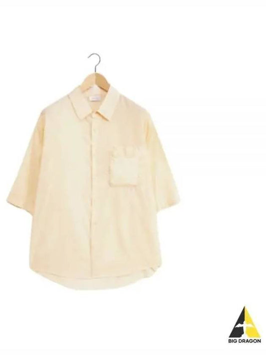 Cotton Short Sleeve Shirt Beige - LEMAIRE - BALAAN 2