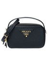 Logo Odette Leather Mini Shoulder Bag Black - PRADA - BALAAN 2