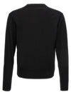 Red Heart Logo Merino Wool Cardigan Black - AMI - BALAAN 3