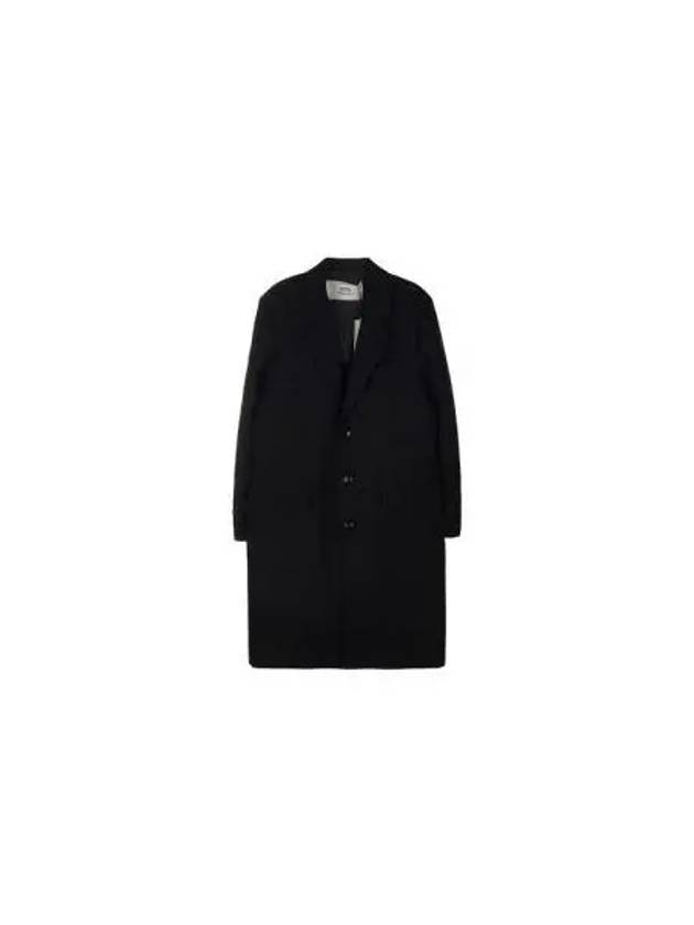 Men's Virgin Wool Single Coat Black - AMI - BALAAN 2