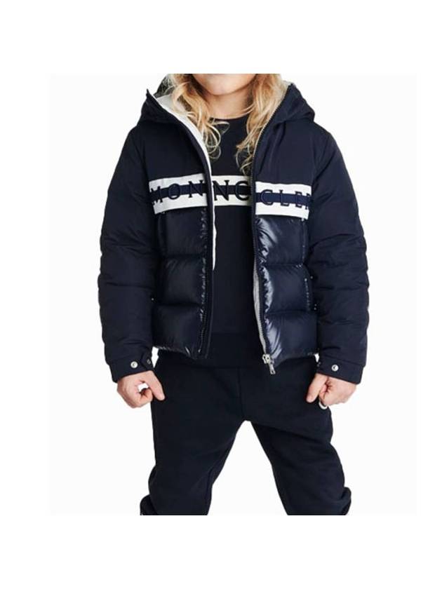 Kids logo print padded navy - MONCLER - BALAAN 1