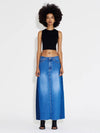 Maxi Denim A Line Skirt Blue - NUAKLE - BALAAN 2