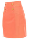High Waist 4 Button H Line Skirt Orange - BALMAIN - BALAAN 4