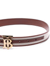 Women's TB Monogram Logo Leather Belt Beige - BURBERRY - BALAAN 6