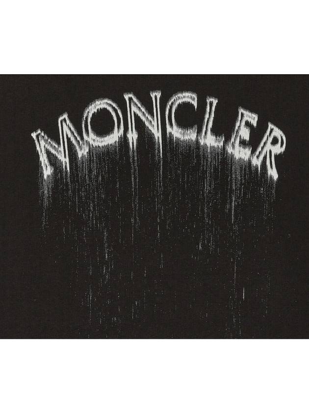 logo print faded effect sweatshirt black - MONCLER - BALAAN 6