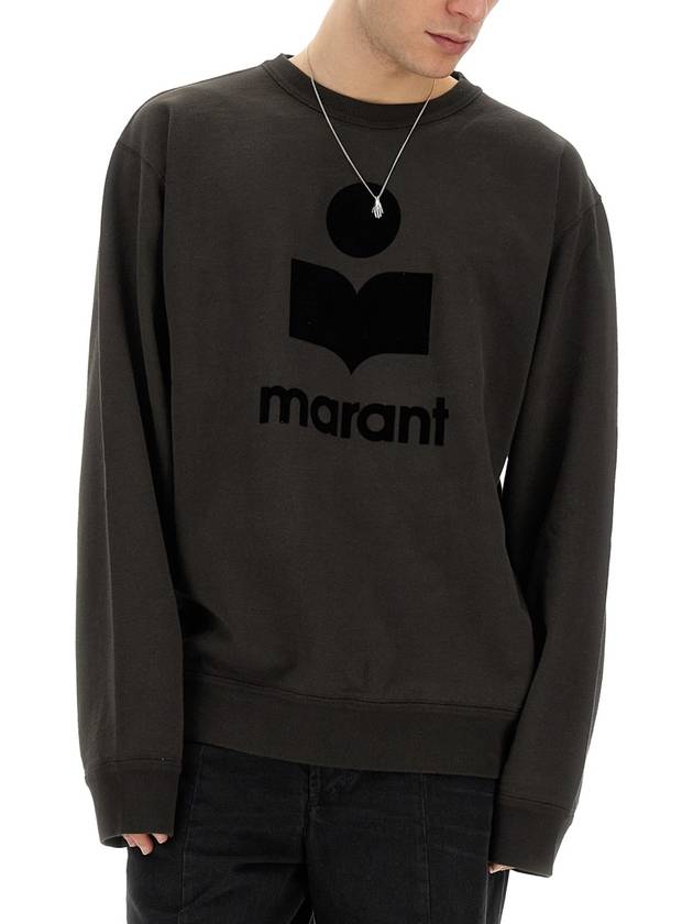 Mikoy Big Logo Cotton Sweatshirt Faded Black - ISABEL MARANT - BALAAN 6