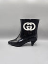 Women s Interlocking Shiny Rubber Ankle Boots 724458 - GUCCI - BALAAN 4