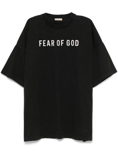 Fear Of God Short Sleeve Tee Logo Grey Print Clothing - FEAR OF GOD - BALAAN 1