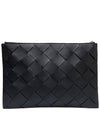 Women s 592648 Intrecciato Strap Clutch Bag - BOTTEGA VENETA - BALAAN 3