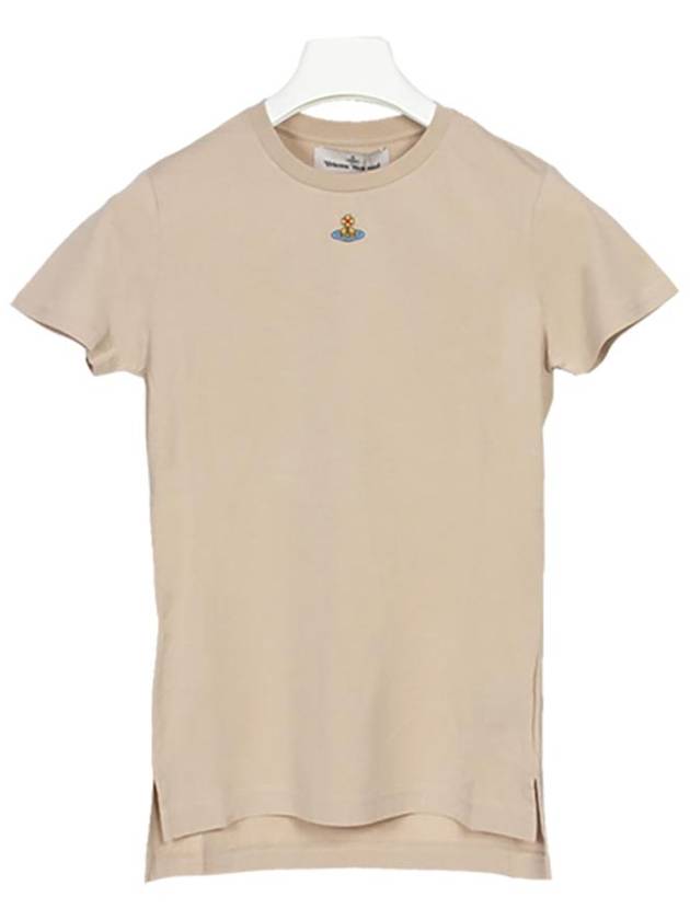 Embroided ORB Peru Short Sleeve T-Shirt Beige - VIVIENNE WESTWOOD - BALAAN 2