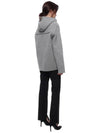 Boiled Wool 4 Bar Hooded Duffle Jacket Grey - THOM BROWNE - BALAAN 7