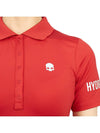 Women's Golf Logo Short Sleeve PK Shirt Red - HYDROGEN - BALAAN 10