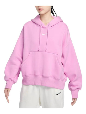 NSW Phoenix Fleece Oversized Pullover Hoodie Beyond Pink - NIKE - BALAAN 1