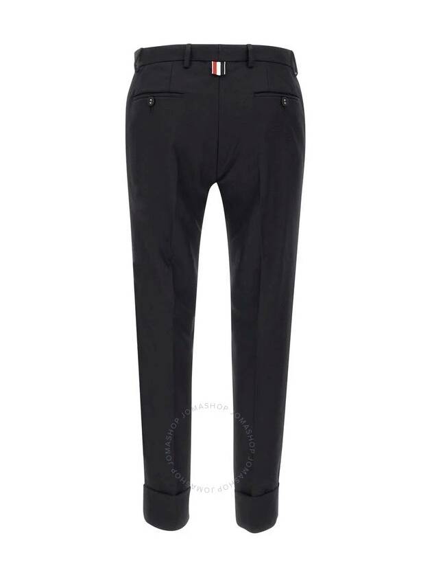 Twill Low Rise Cigarette Straight Pants Black - THOM BROWNE - BALAAN 3