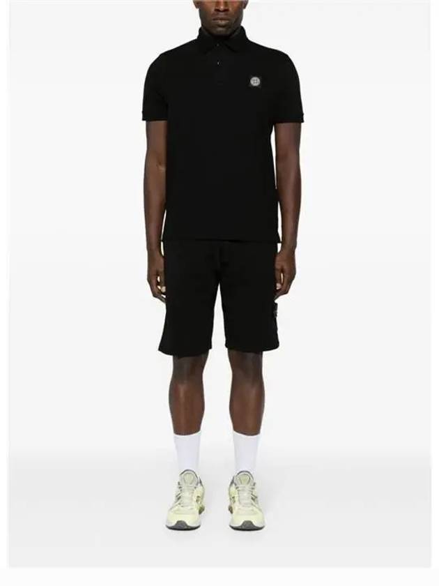 Fleece Bermuda Shorts Black - STONE ISLAND - BALAAN 3