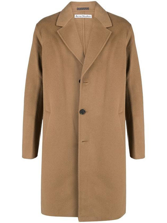 Studios Men's Dali Dali Double Wool Single Coat Camel - ACNE STUDIOS - BALAAN.