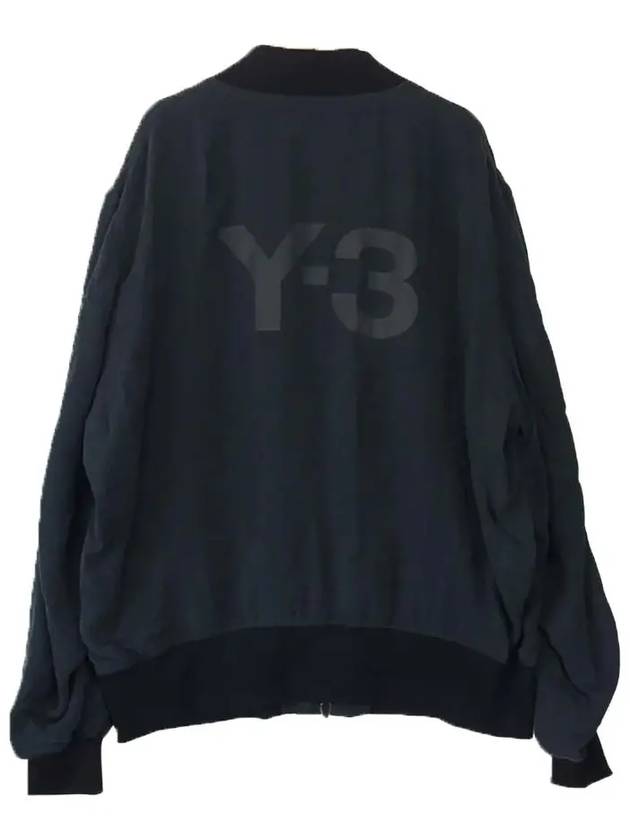 Back Logo Printing Bomber Jacket Black - Y-3 - BALAAN 4