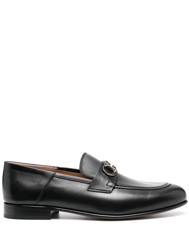 Gancini Ornament Mule Loafers Black - SALVATORE FERRAGAMO - BALAAN 2