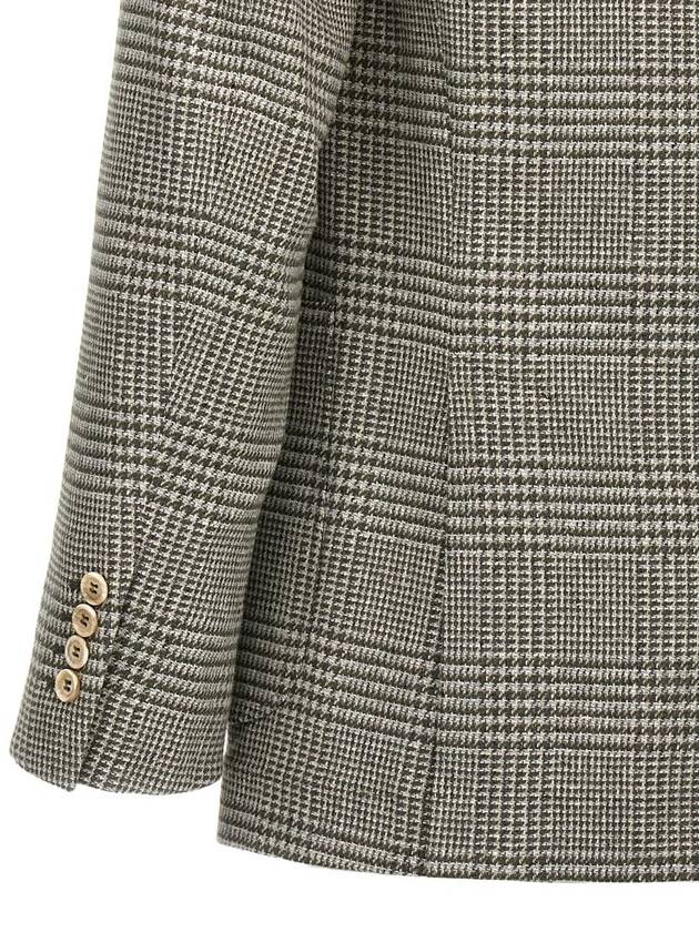 Brunello Cucinelli Check Single-Breasted Blazer - BRUNELLO CUCINELLI - BALAAN 4